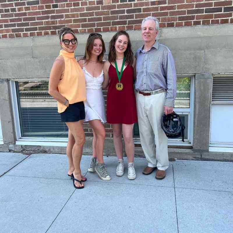 Baye McPherson with her family during ninth grade graduation.